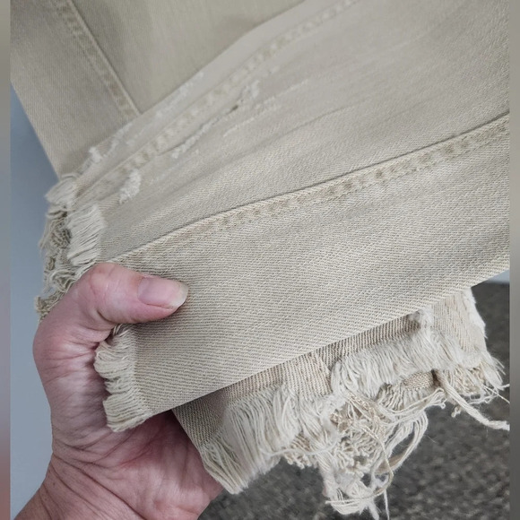 Ser.o.ya diego jeans khaki distressed raw hem streetwear grunge men size 35 - Picture 10 of 16